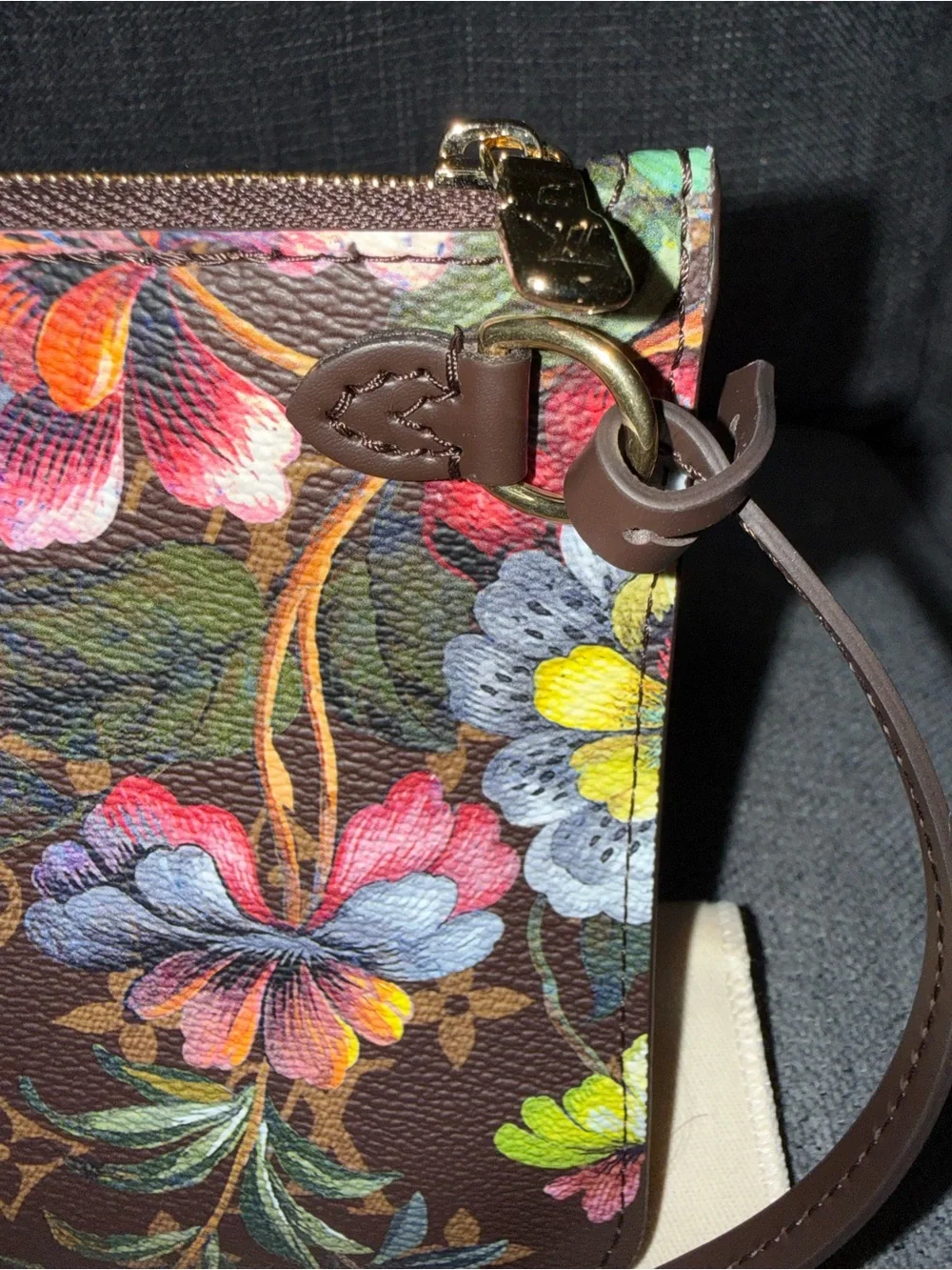 Louis Vuitton Neverfull Eden Garden limited edition wristlet pouch